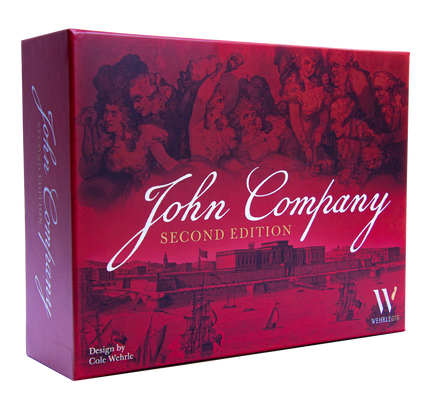 Game box of John Company: Second Edition, a game about nepotism in bureaucracy by Wehrlegig Games.