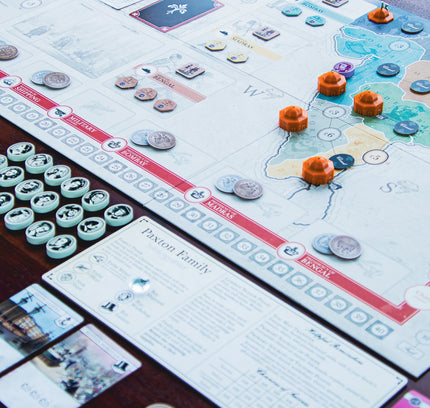 Player board showing the Paxton Family